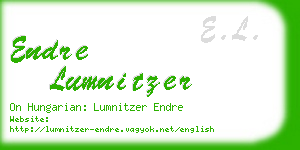 endre lumnitzer business card